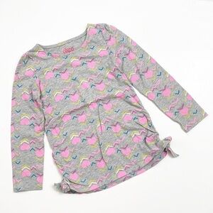 Circo heart print long sleeve girls top